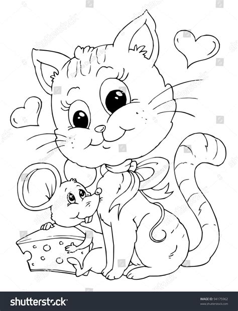 Cat And Mouse Coloring Pages