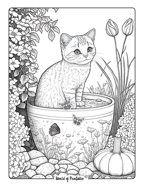 Cat Coloring Pages For Adult Realistic Coloring Pages