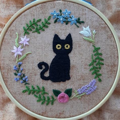 Cat Embroidery Template
