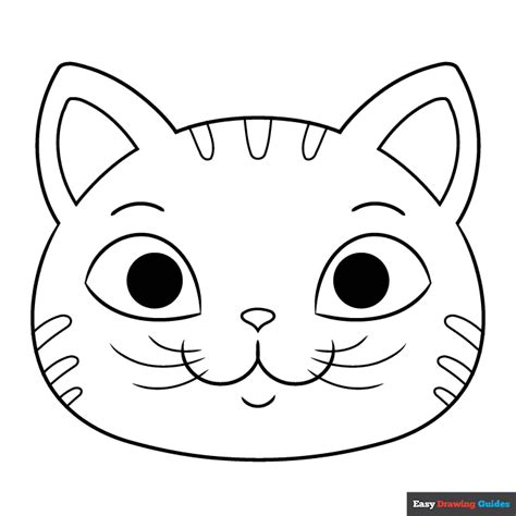 Cat Face Coloring Page