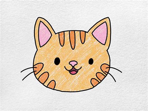Cat Face Drawing Simple