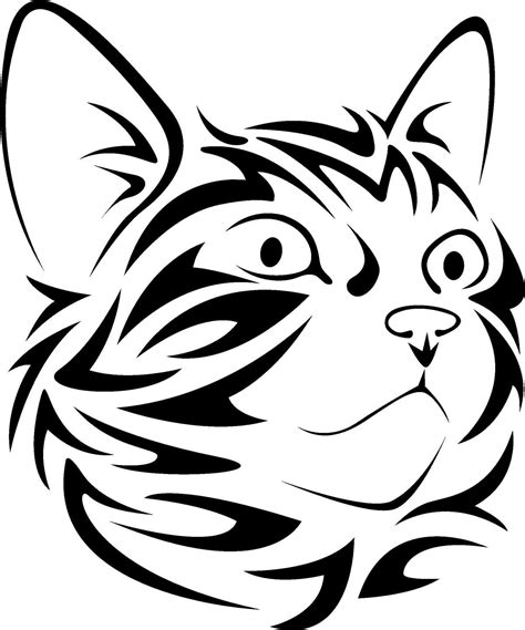 Cat Face Stencil Printable