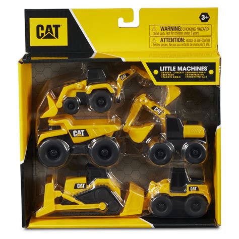 Cat Little Machines 3" 5Pack Dump Truck, Excavator, Loader, Backhoe