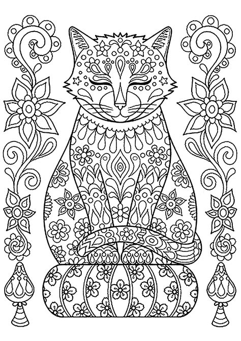 Cat Mandala Coloring Pages 194+ SVG PNG EPS DXF in Zip File