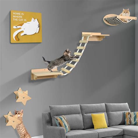 Cat Shelf Wall Mounted, 36 × 13 inch Cat Bridge and Cat ... - eBay