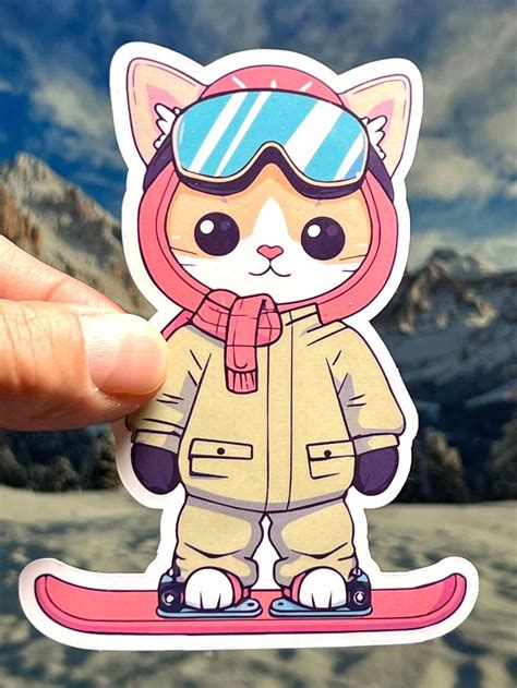 Cat Snowboard - Etsy