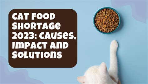 Cat food shortage. Supply chain issues create additional challenges for cat food. In the first half of 2022, news of an aluminum can shortage spread throughout news channels, with wet cat food highlighted as an industry segment being particularly affected. The primary factors were, of course, larger ongoing supply chain issues caused by the COVID-19 pandemic, … 