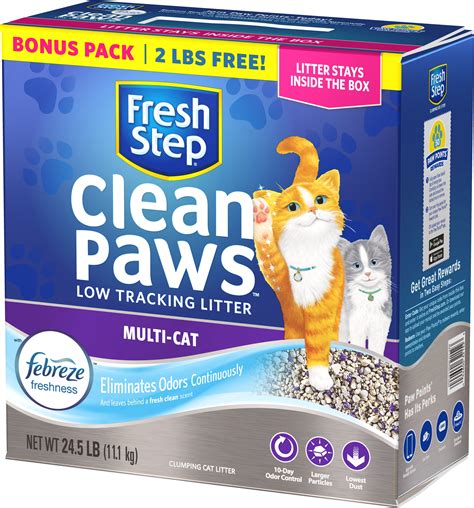 Cat littler. This low dust cat litter formula helps provide a clean pour and helps keep dusty paw prints around each litter box to a minimum. This clay cat litter with activated charcoal helps absorb odors naturally. It also forms tight, strong clumps for a scoopable litter consistency that’s easy to clean. And to give you one more reason to love Tidy ... 