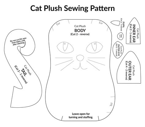 Cat patterns free. 75 &ndash; 3mm Fiberfill Sewing needle, scissors PERMITTED USE &mdash;&mdash;&mda...