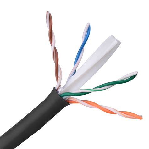 Cat6e. Cat6e Riser (CMR) bulk cable in black is 1000ft, 4 Pair, Unshielded Twisted Pairs (UTP), 24AWG, Solid Bare Copper Conductors for optimal signal strength. Top rated performance with 3-5 dB extra margin over EIA/ TIA-568.2-D standards. Suitable for PoE, PoE+. Our Cat6e riser cable is built with a spline for extra headroom performance and ... 