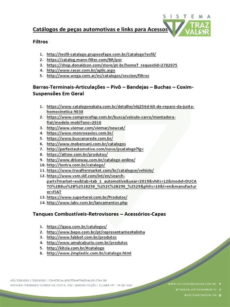 Catalogos De Pecas Automotivas