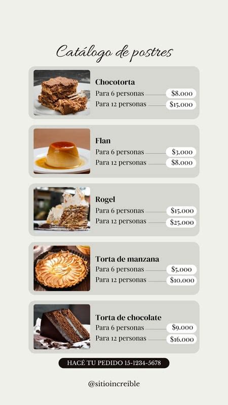 Catalogos Virtuales De Postres