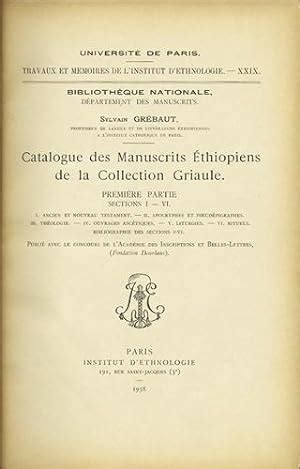 Catalogue des manuscrits èthiopiens de la collection mondon vidailhet. - Articulo 94 código nacional de tránsito.