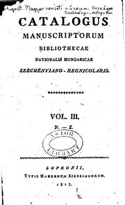 Catalogus manuscriptorum bibliothecae nationalis hungaricae széchényiano regnicolaris. - Cabildo y vida urbana en el medellín colonial, 1675-1730.