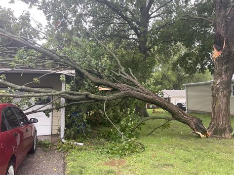 Catastrophic winds ripping trees from roots, crushing into ceilings in St. Charles County