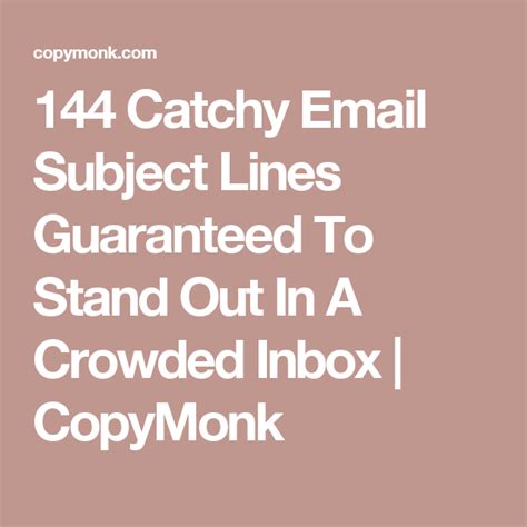 Catchy email subject lines. A catchy email subject line can draw attention and get readers to open your emails, but a poorly written subject line can send your emails straight to the spam folder. Ready to try what made us famous? Create custom … 