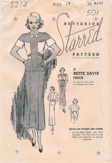 Category:Butterick Starred Vintage Sewing Patterns Fandom