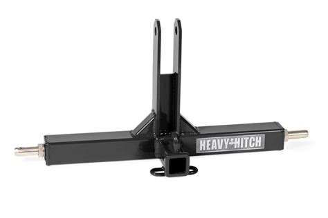 Category 2, 3 Point Hitch Receiver Drawbar Adapter - Black