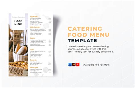 Catering Menu Officetemplates Net
