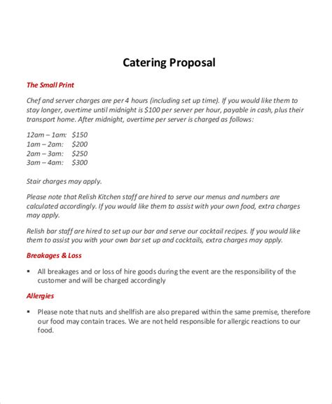 Catering Proposal 16+ Examples, Format, Pdf Examples