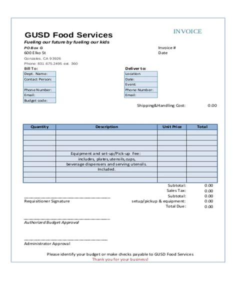 Catering Receipt 6+ Examples, Format, Pdf Examples