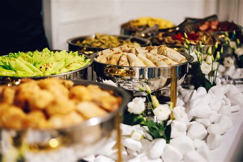 Catering for wedding. The First Look . Weigh the pros and cons of your wedding catering options to decide whether you want a formal sit-down, buffet-style, or family-style reception dinner. The … 