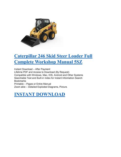 Caterpillar 246 skid steer 5sz oem operators manual. - Yamaha f50f ft50g f60c ft60d service manual 7 files.