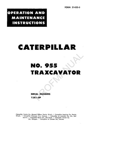 Caterpillar 955 traxcavator operators manual sn 12a1. - 1999 john deere 310e backhoe manual.