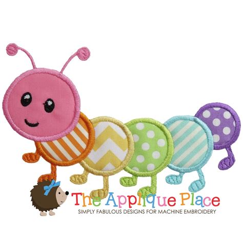 Caterpillar Applique Design Instant Digital Download File Etsy