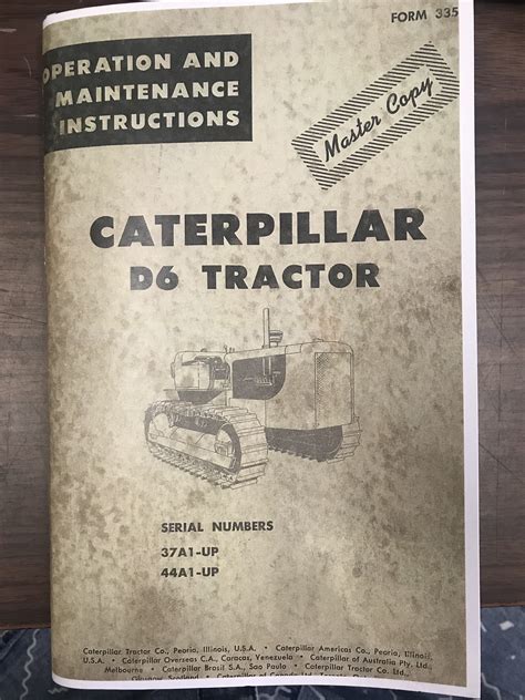 Caterpillar d6b crawler 44a1 up service manual. - For the style of it the artistic handbook for the.