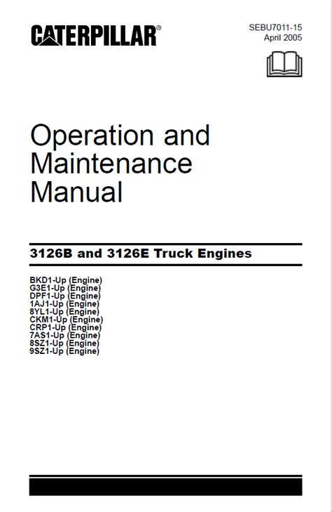 Caterpillar operation maintenance manual 3126b truck engine. - Man marine diesel motor v8 900 v10 1100 v12 1360 v12 1550 v12 1224 werkstatt service reparaturanleitung.