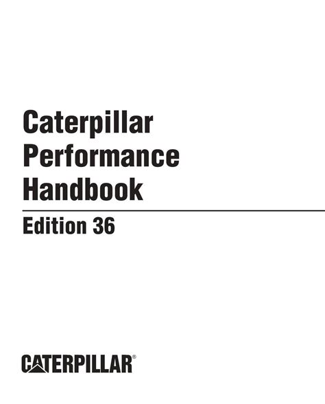 Caterpillar performance handbook edition 36 track. - Catalogo delle memorie edite negli atti sociali dal 1890 al 1939..