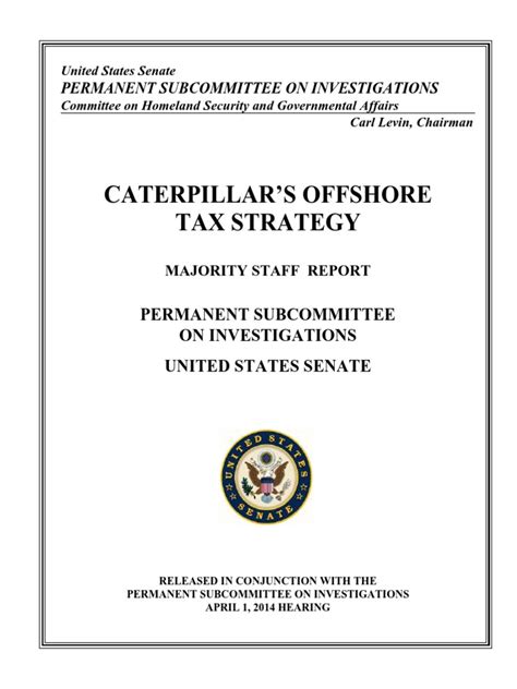 Caterpillar s Offshore Tax Strategy 2014