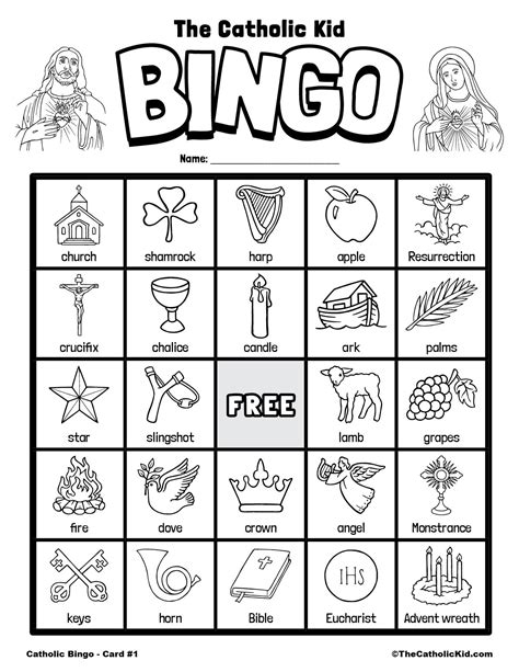 Catholic Bingo Cards Download Pack Thecathcolickid Com