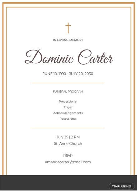 Catholic Church Funeral Mass Program Template in Word, Google Docs