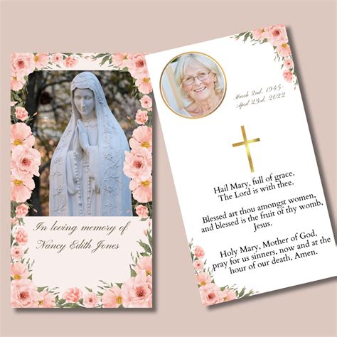 Catholic funeral card prayers.  These cards are commonly distributed at funerals, memorial...
