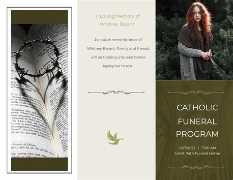 Catholic funeral program template. .  ...