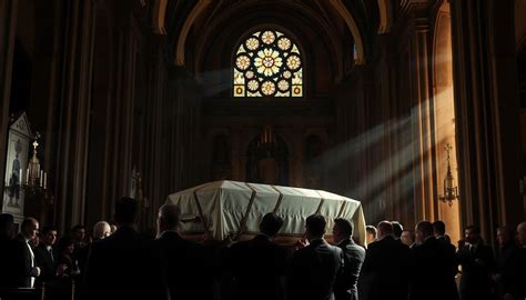 Catholic funeral timeline.  The traditions include oaths of secrecy, pape...