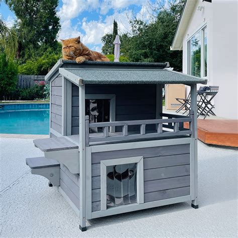 Ark Workshop "All Season" Fully Insulated (sides, floor, LID), Outdoor Emergency <strong>Cat House</strong> Warm Shelter: RF ROUND enter Cat Approved! Blue. . Catshouse