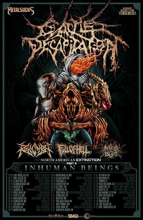 Cattle decap tour. Cattle Decapitation, Carnifex, Rivers Of Nihil, Humanity’s Last Breath, The Zenith Passage. Find Tickets. Sun. 26. May 2024. 16:00. US | Las Vegas | House of Blues Las Vegas. CHAOS & CARNAGE 2024 w/ CATTLE DECAPITATION, CARNIFEX + SPECIAL GUESTS. Cattle Decapitation, Carnifex, Rivers Of Nihil, Humanity’s Last Breath, The Zenith Passage. 