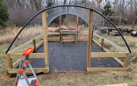 Cattle panel greenhouse.  However I would suggest keeping the width between 7 - 10ft.  With ...
