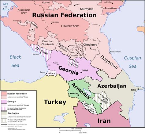 Here are five things worth knowing: 1. The Caucasus is mountainous. In this part of the world geography is destiny. The Greater Caucasus Range, with its spectacular peaks including Mt. Elbrus at 18,510 feet, divides the region into the North Caucasus and the South Caucasus; other mountains split the area further.. 