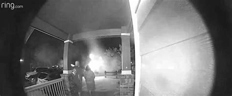 Caught on camera: Guests dodge out-of-control fireworks