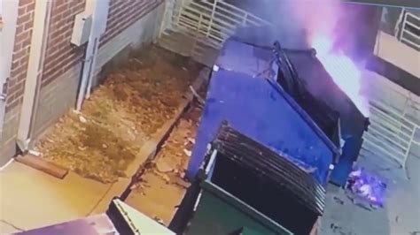 Caught on camera: Man suspected in 11 dumpster fires