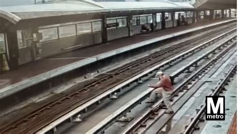 Caught on camera: Metro warns against crossing rails in shocking video