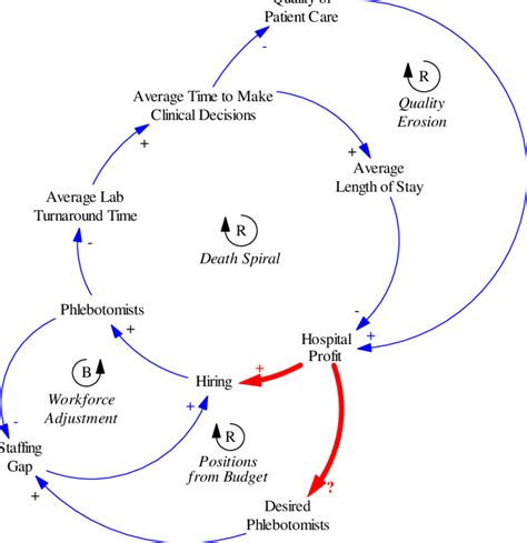 Causal Loop Diagram for the Effect of Management Policies on