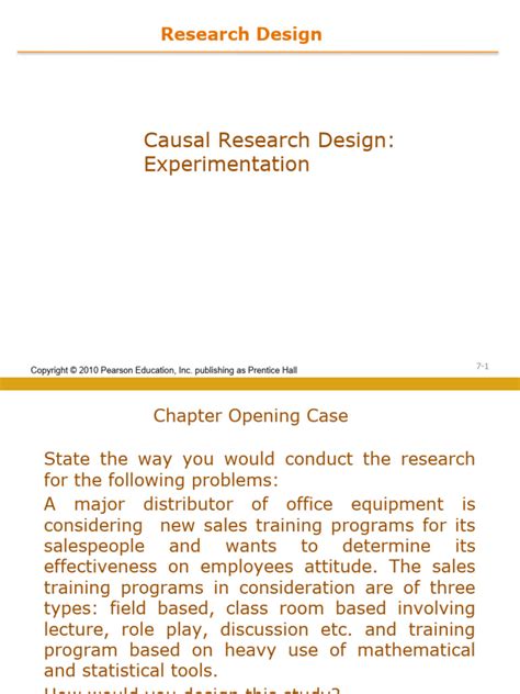 Causal Research Design Experimentation online presentation