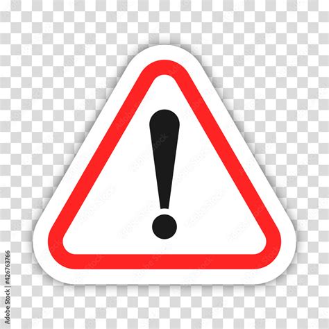 Caution Icon With Triangle Form. Danger Sign On Isolated Background