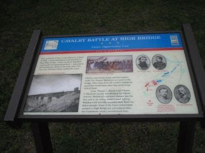 Cavalry Battle at High Bridge Historical Marker