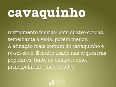 Cavaquinho - Dicio, Dicionário Online de Português